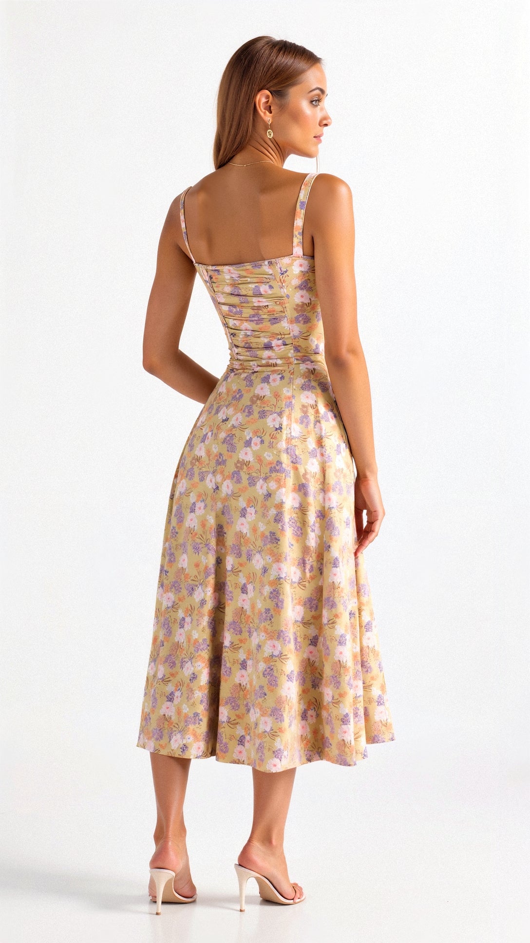 Elara – Midi jurk met korset – elegante pasvorm voor feestelijke looks