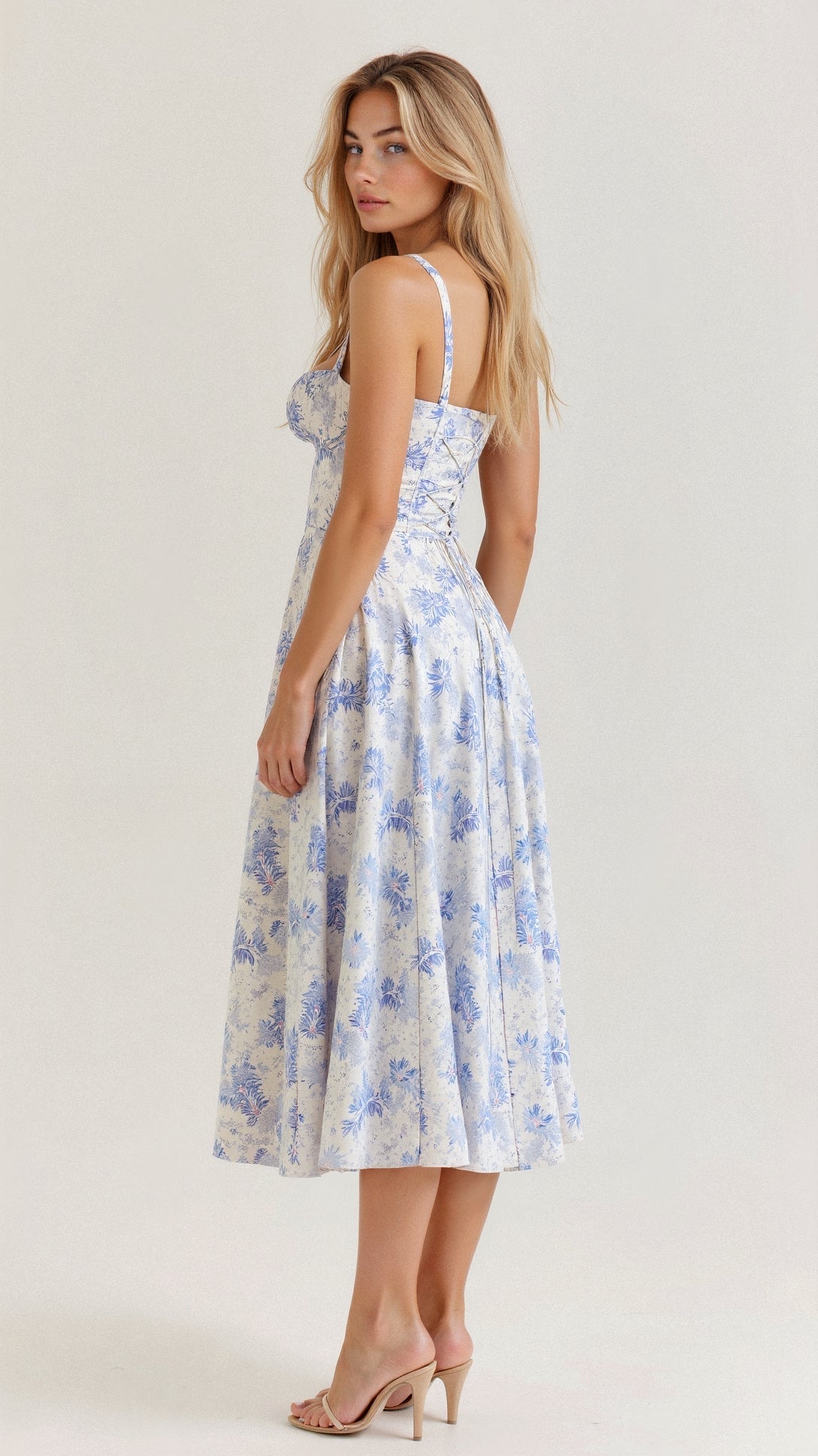 Elara – Midi jurk met korset – elegante pasvorm voor feestelijke looks