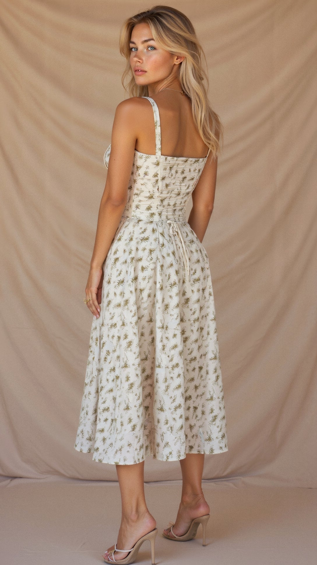 Elara – Midi jurk met korset – elegante pasvorm voor feestelijke looks
