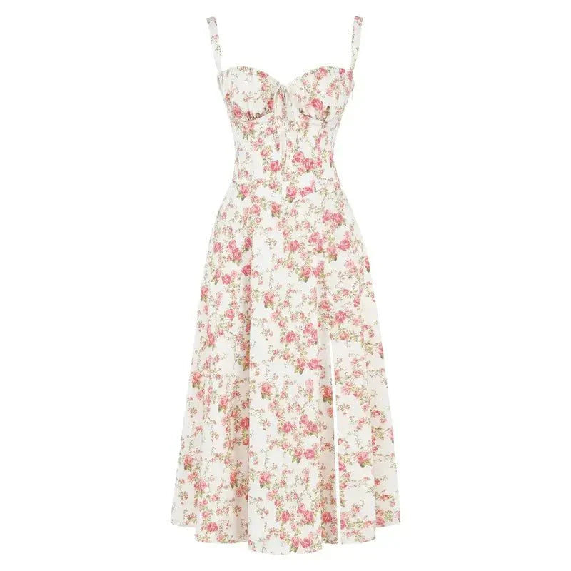 Elara – Midi jurk met korset – elegante pasvorm voor feestelijke looks