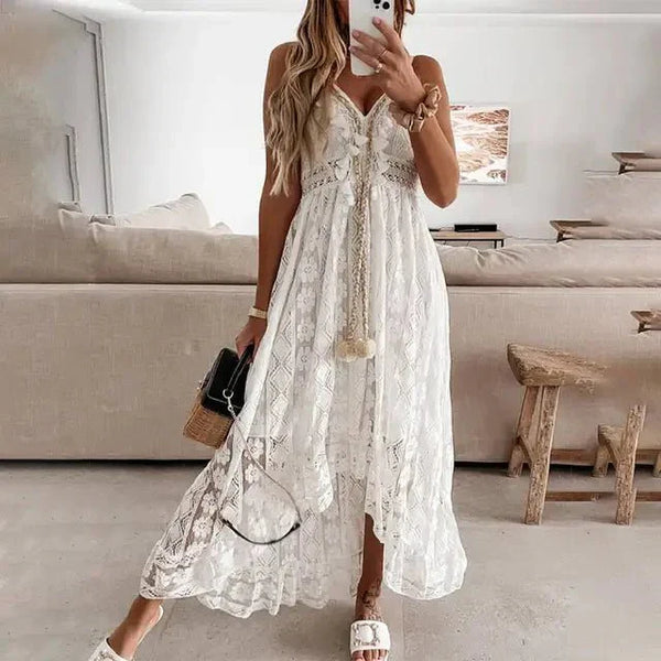 Boho Kantjurk – Romantische Boho Jurk met Kanten Details