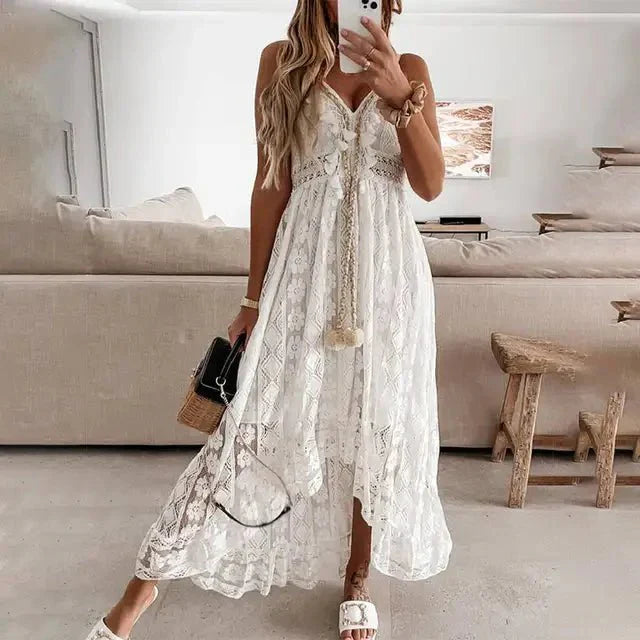 Boho Kantjurk – Romantische Boho Jurk met Kanten Details