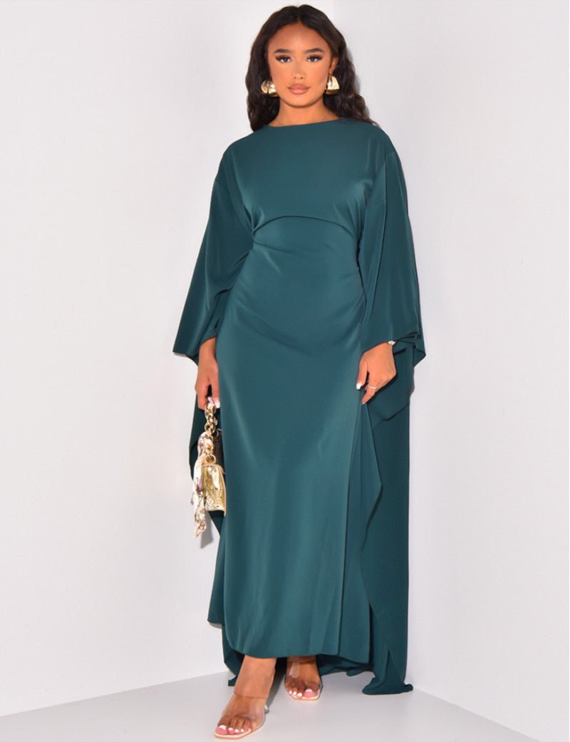 Cape Maxi Jurk – Elegante Damesjurk met Cape-Effect