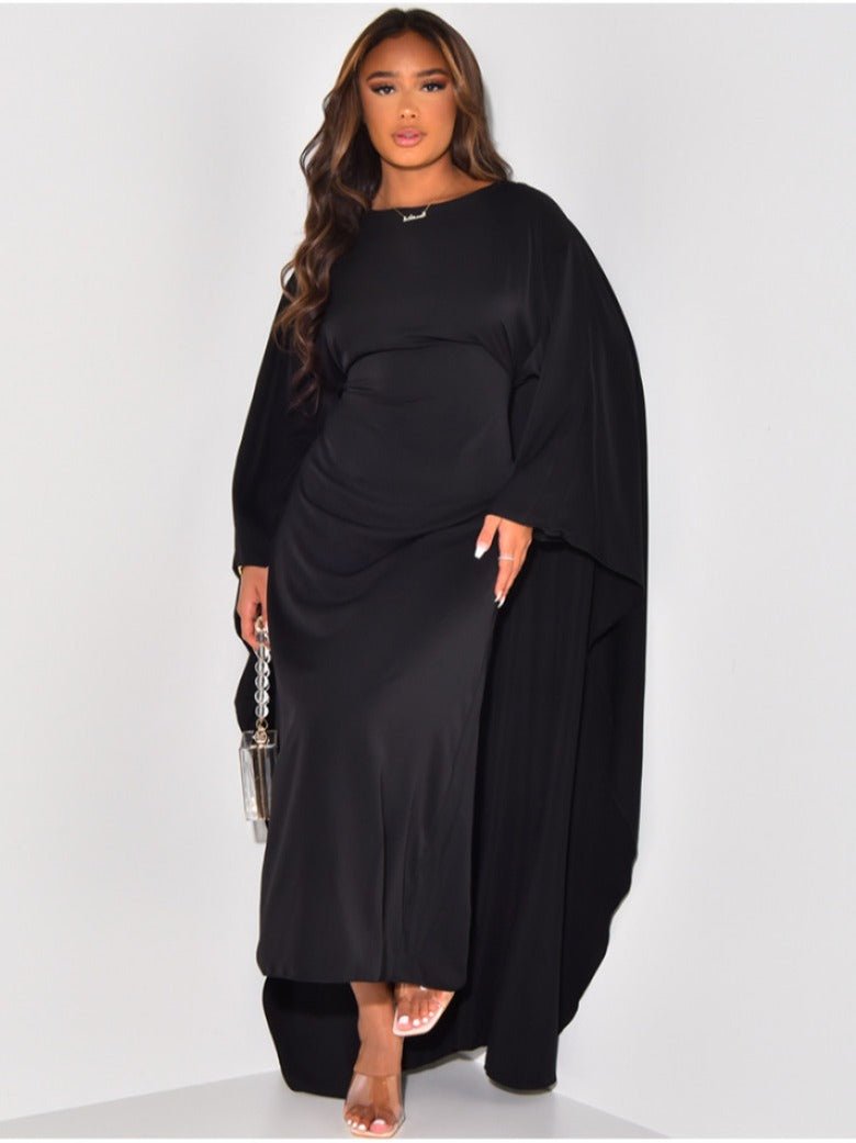 Cape Maxi Jurk – Elegante Damesjurk met Cape-Effect