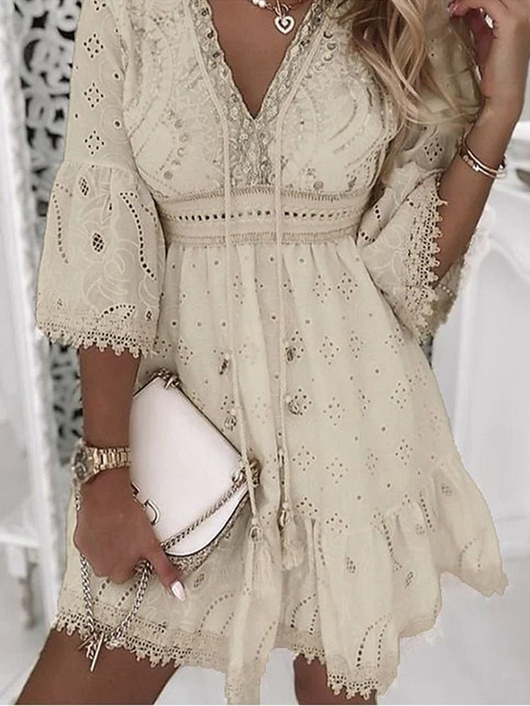 Boho Mini Jurk – Licht & Speels voor Zomerse Dagen