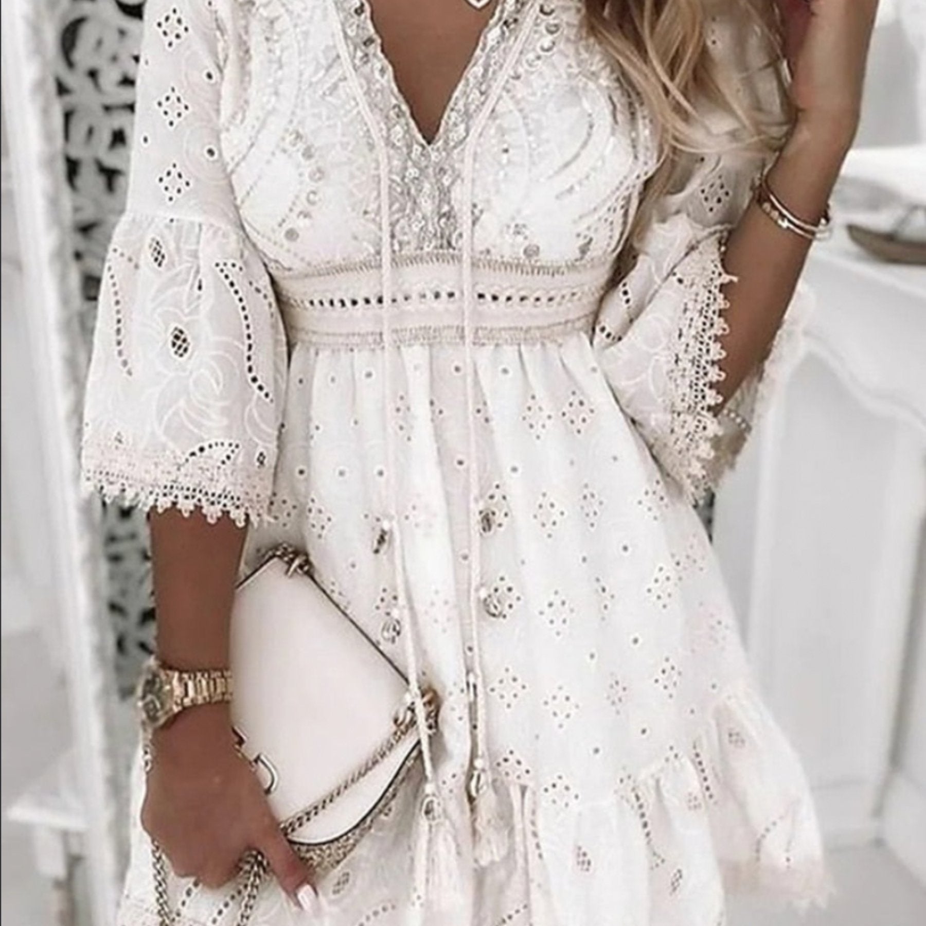 Boho Mini Jurk – Licht & Speels voor Zomerse Dagen