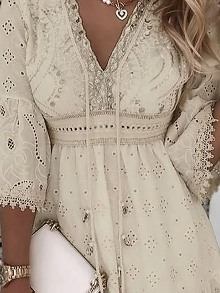Boho Mini Jurk – Licht & Speels voor Zomerse Dagen