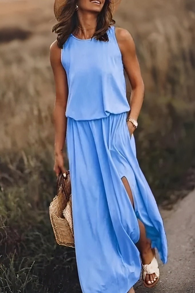 Maxi Jurk met Split – Elegant & Comfortabel