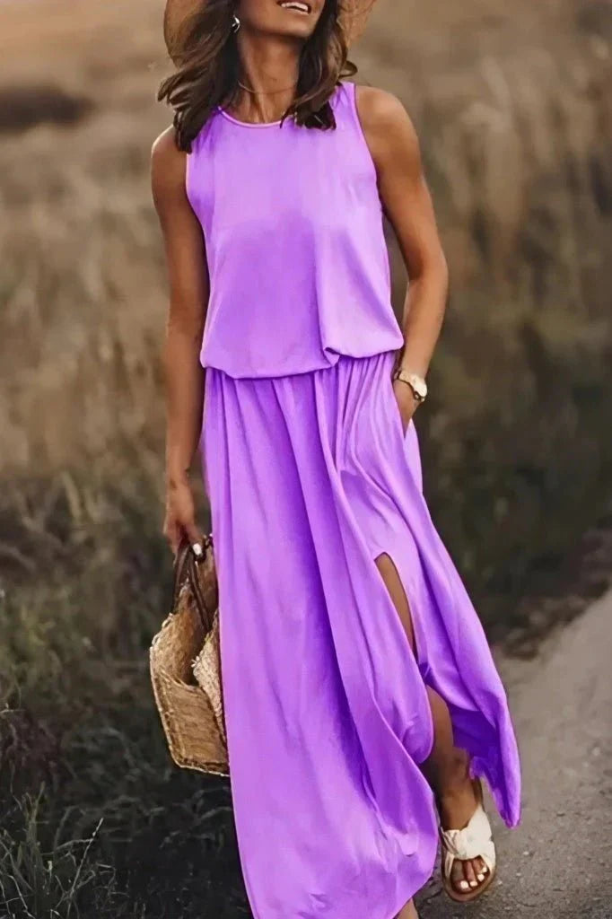Maxi Jurk met Split – Elegant & Comfortabel