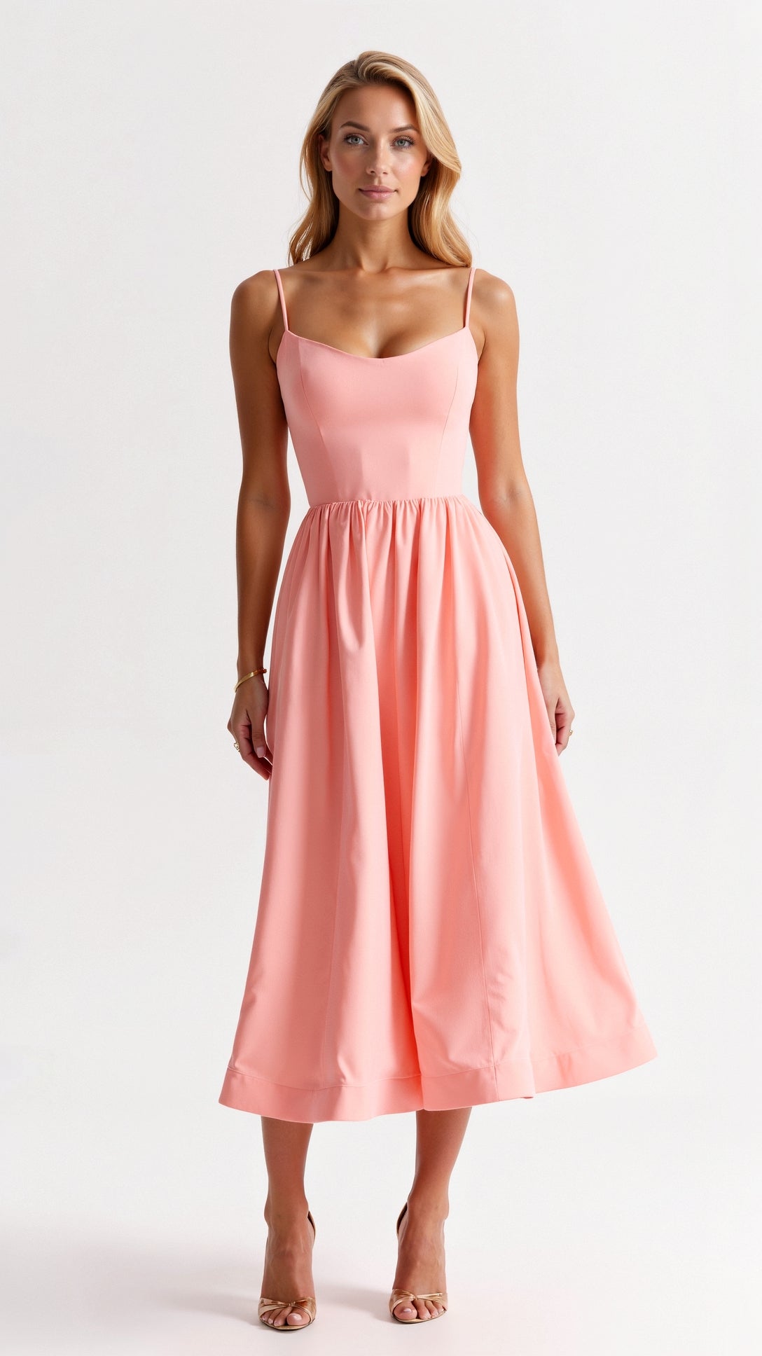 Midi Jurk – Elegante & Luchtige Zomerjurk voor Vrouwen met Vloeiende Pasvorm
